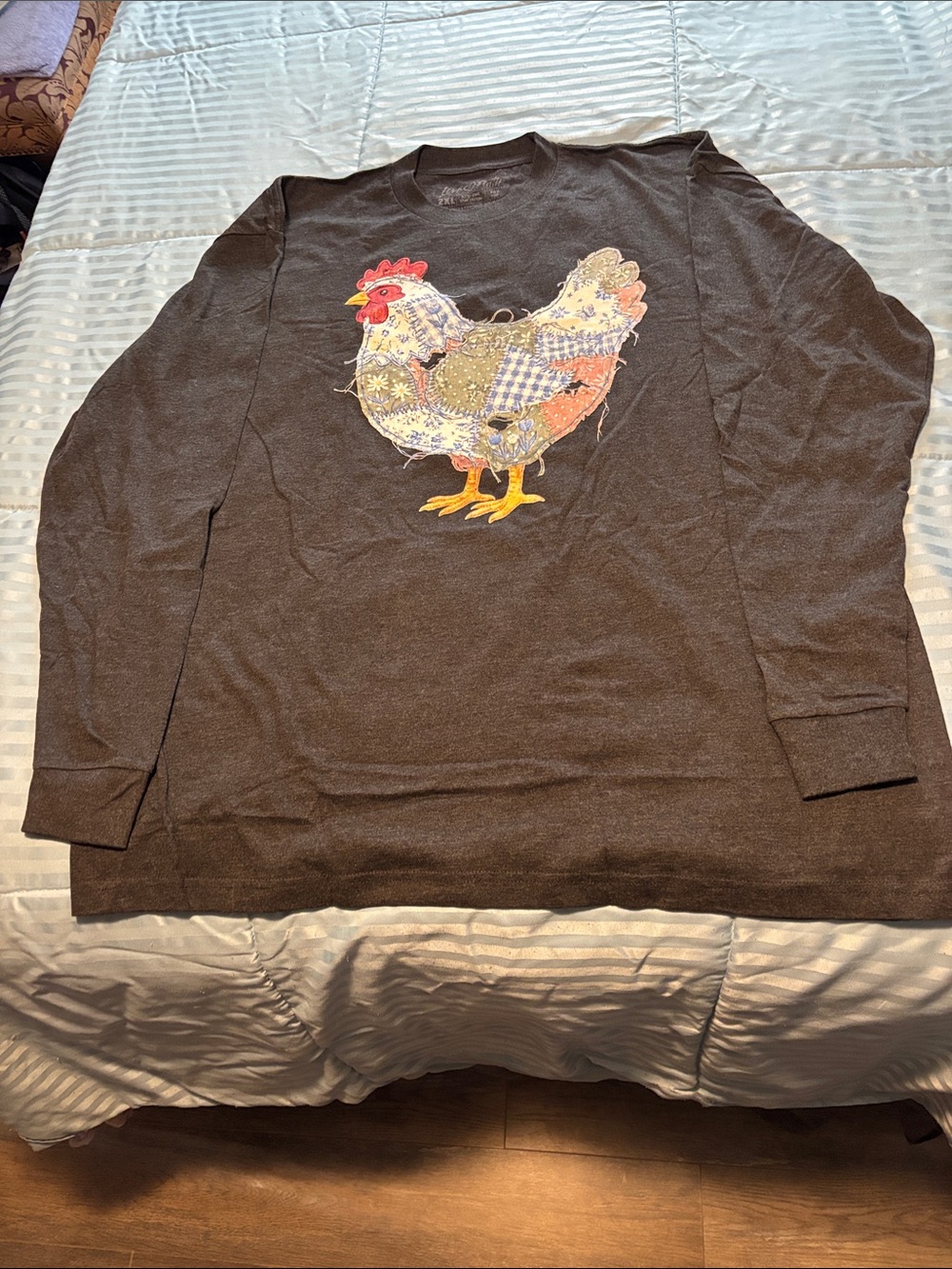 Rooster Graphic Long sleeve shirt.  Size 2XL